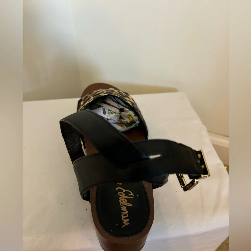 Sam Edelman Women’s Size 8 Dyed Calf Hair 70’s Chunky 2.5” Heel Platform Shoes 8